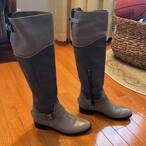 Joan & David Grey Knee-high Boots, size 6